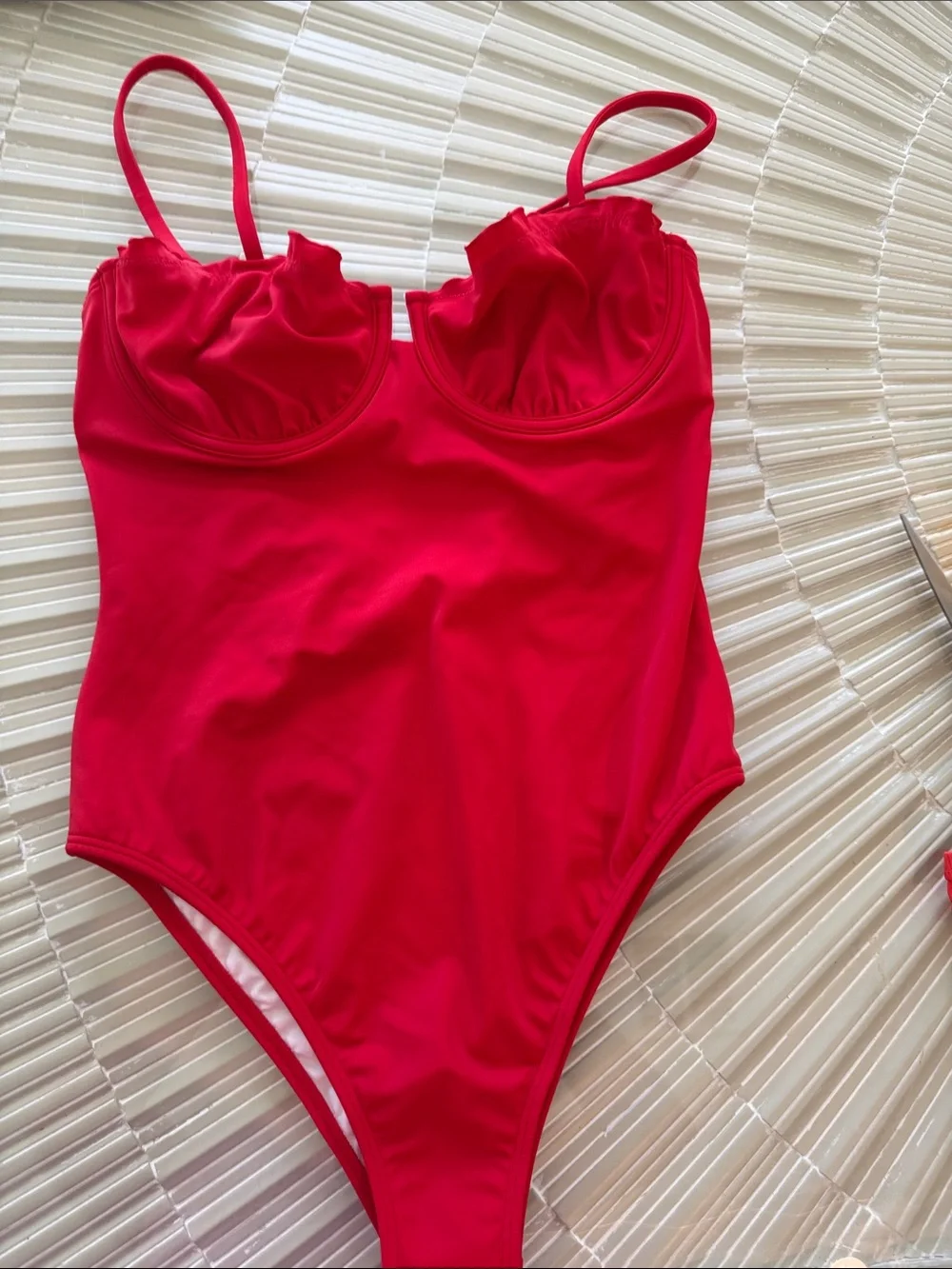 VENUS Red One-Piece Swimsuit with Underwire Cups - Picture 1 of 4